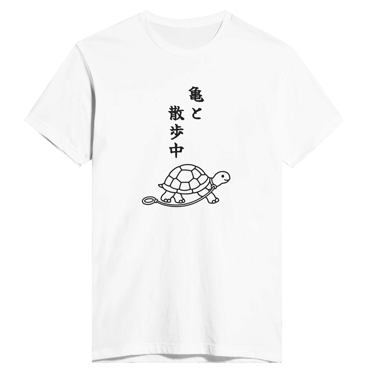 亀と散歩中